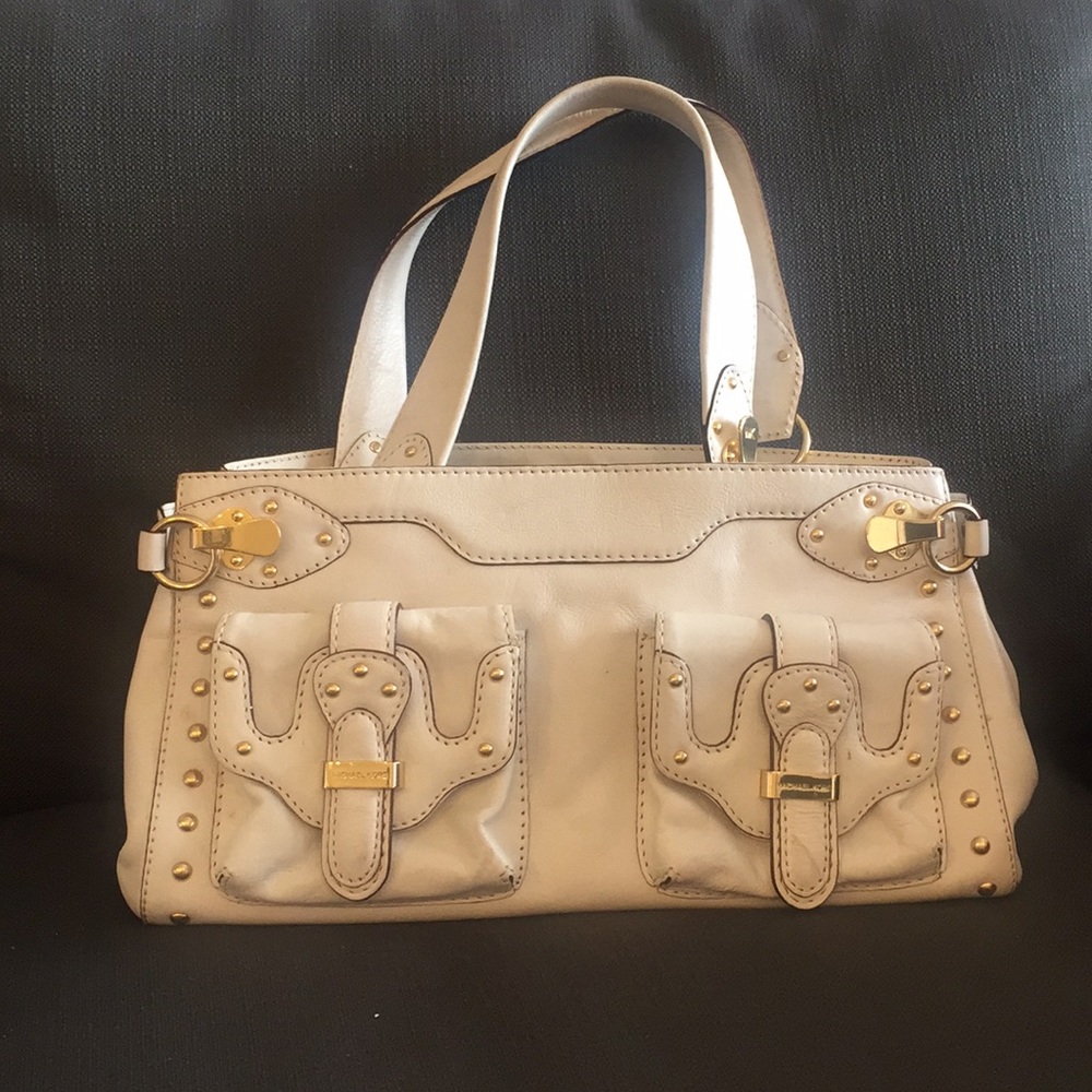 Michael Kors white leather purse